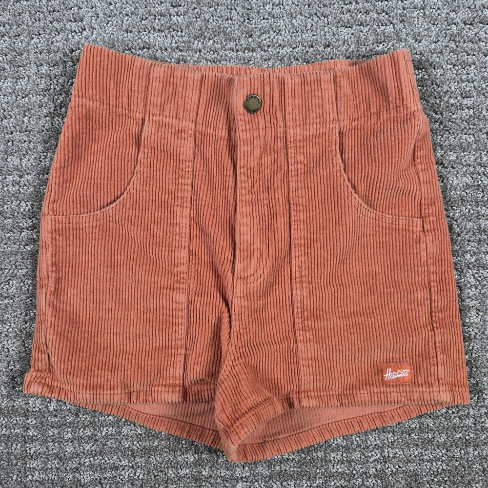 Hammies Corduroy Shorts Womens 26 Rust Retro 70s Surf Style Cord Short